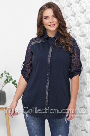 Рубашка "Гипюр + Стразы"