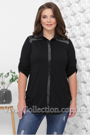 Рубашка "Гипюр + Стразы"-foto3