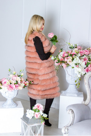 Жилет из меха песца, 100 см-foto2