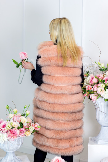 Жилет из меха песца, 100 см-foto3