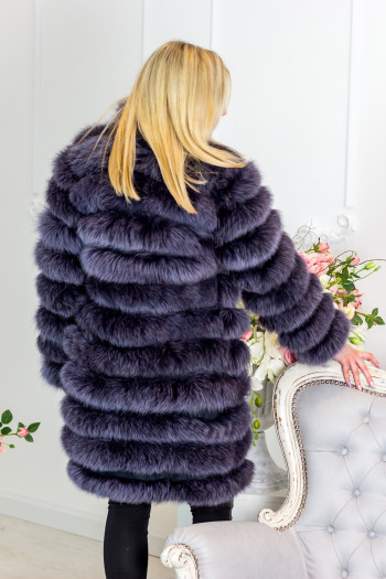 Шуба из песца "Графит"-foto4