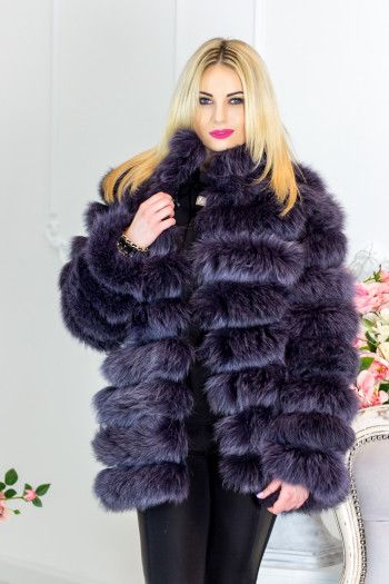 Шуба из песца "Графит"-foto6